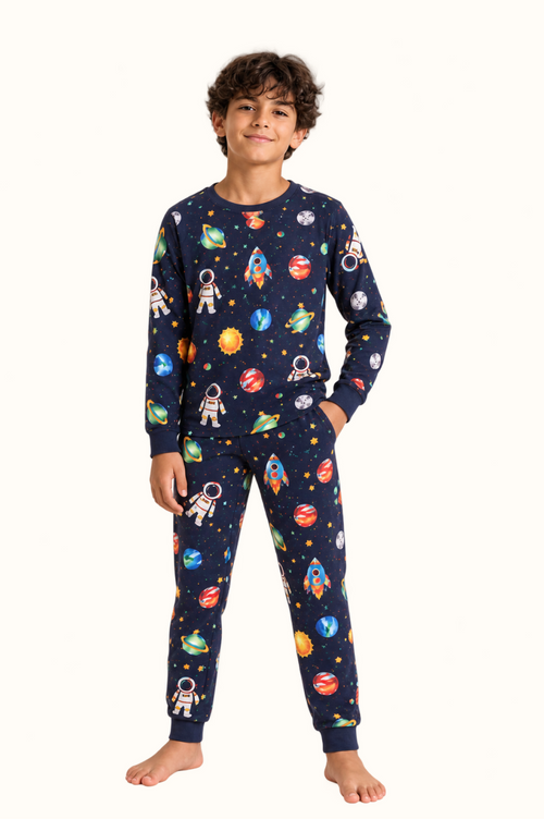 Pijama Teens Dos Piezas Astronauta en Piel de Durazno