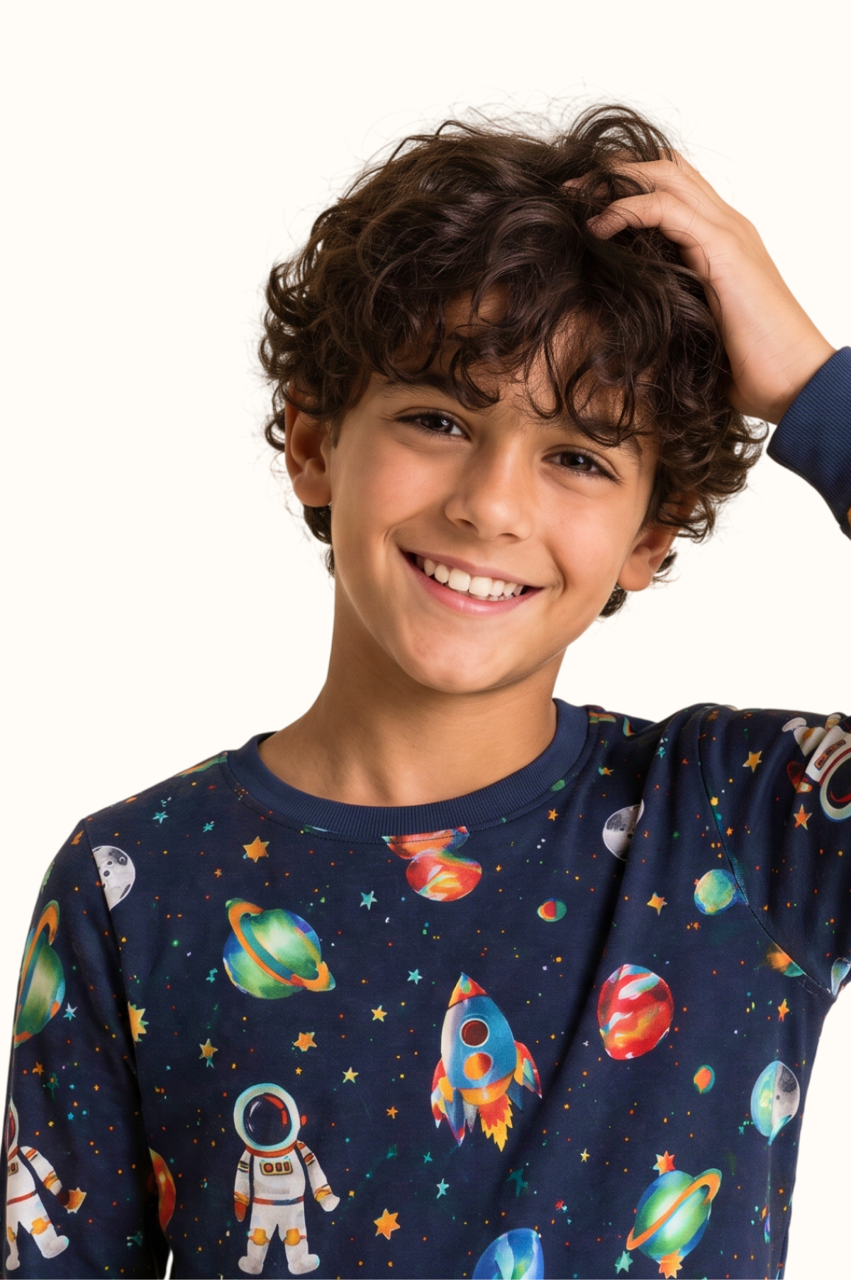 Pijama Teens Dos Piezas Astronauta en Piel de Durazno