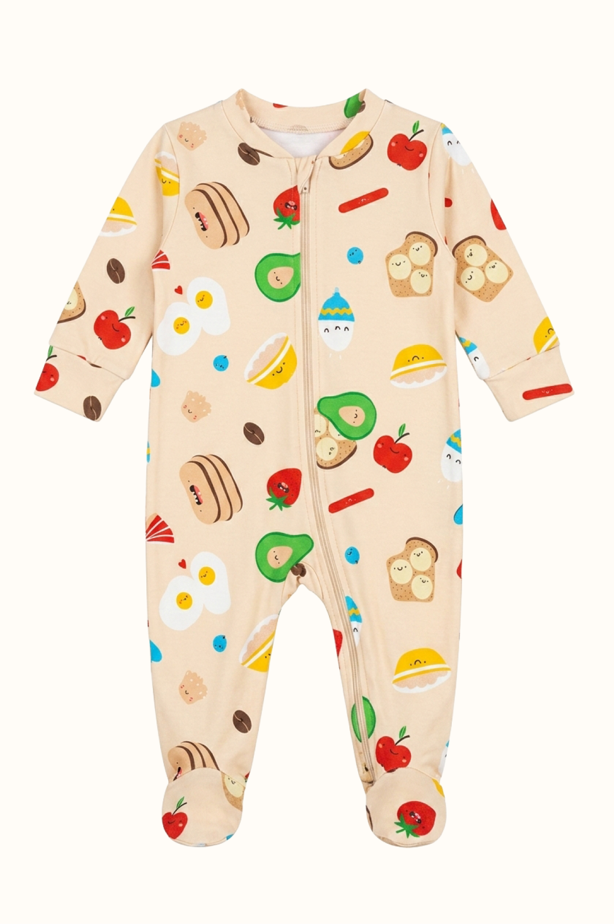 Pijama Bebe Enteriza Desayuno en Fleece