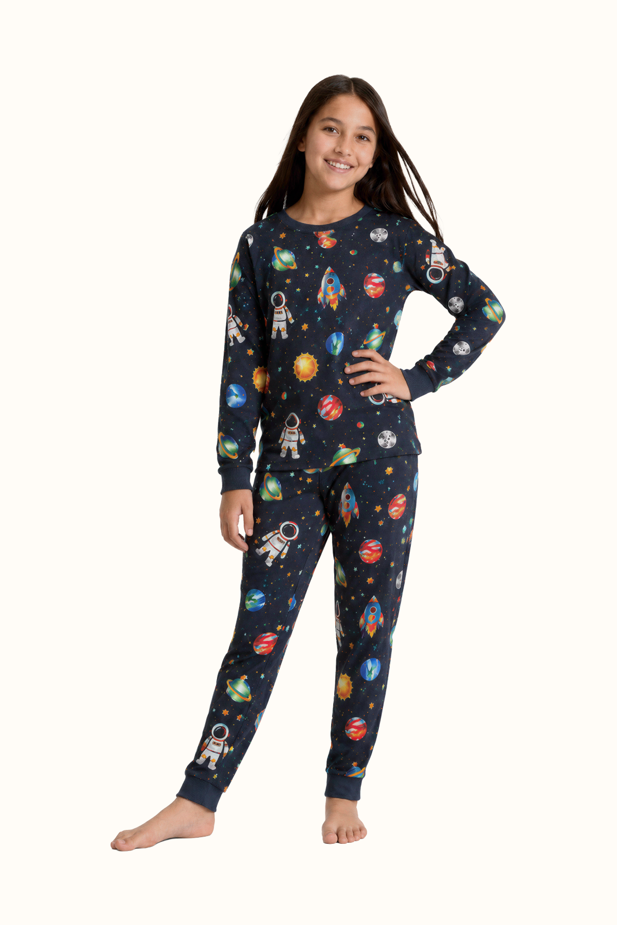 Pijama Teens Dos Piezas Astronauta en Piel de Durazno