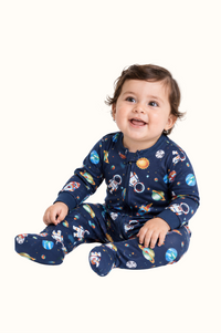 Pijama Bebe Enteriza Astronauta en Piel de Durazno