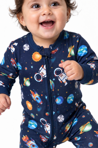 Pijama Bebe Enteriza Astronauta en Piel de Durazno
