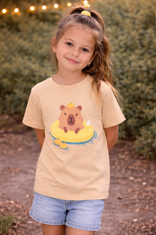 Camiseta Algodon Niños Camel Capibara