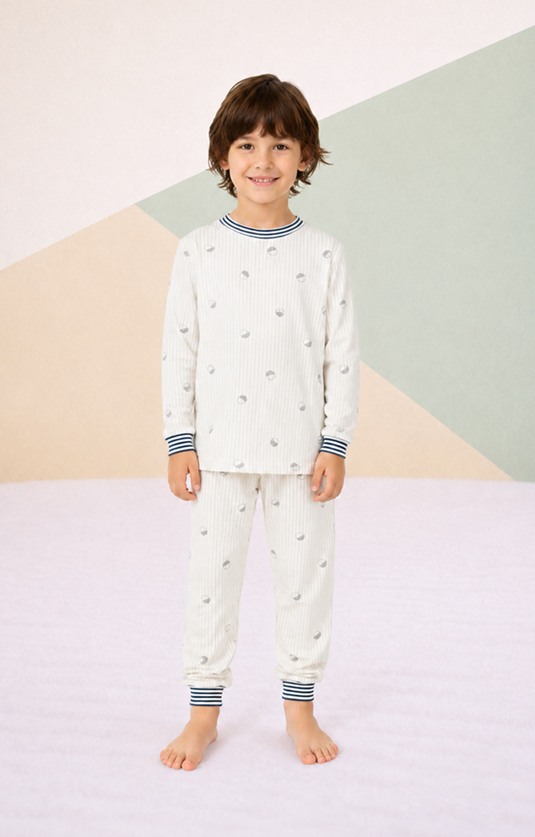 Pijama Rayas Bellota Algodón Niños Dos Piezas