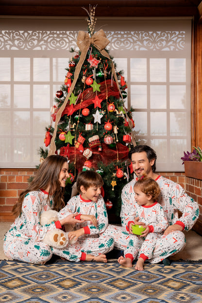 Pijama Bebe Enteriza Navidad Oso Polar en Piel de Durazno