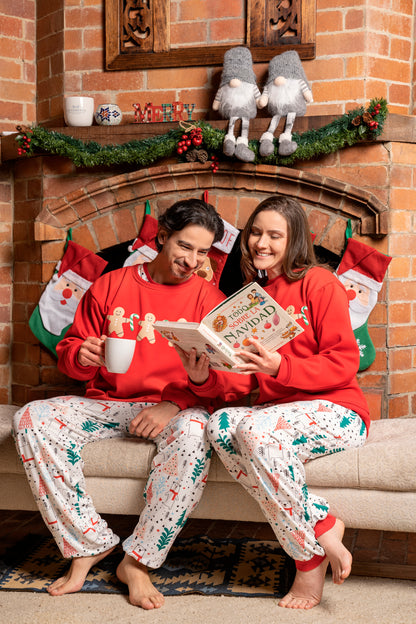 Saco Rojo Jingerbread Navidad