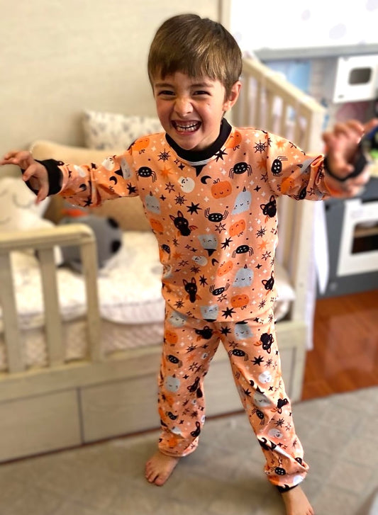 Pijama Fleece Niños Dos Piezas Halloween