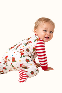 Pijama Bebé Enteriza Elfos En Piel de Durazno