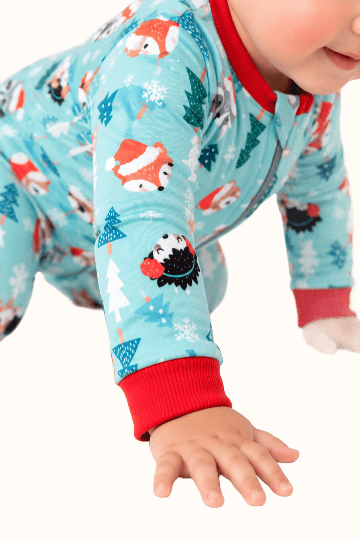 Pijama Fleece Bebe Enteriza Navidad Animalitos