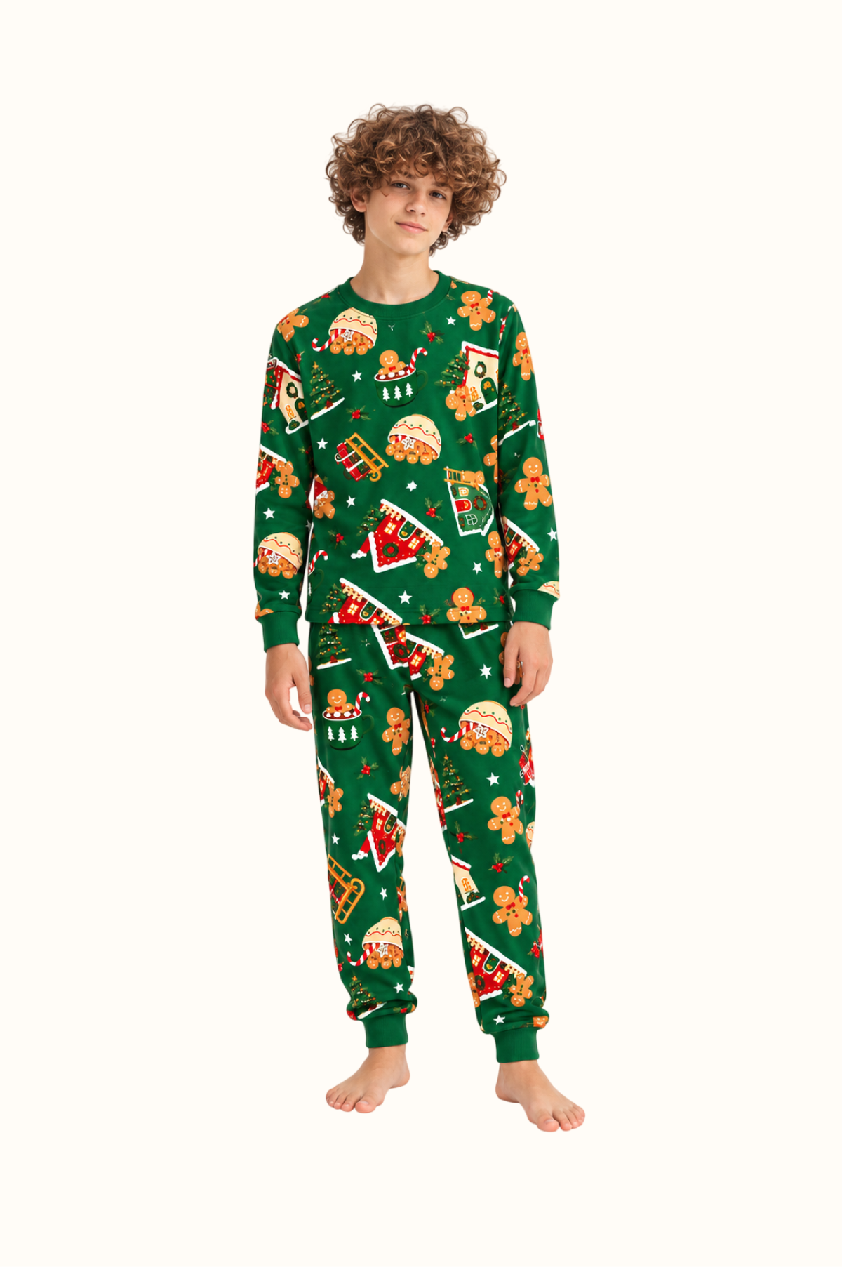 Pijama Teens Casita Jengibre En Piel de Durazno