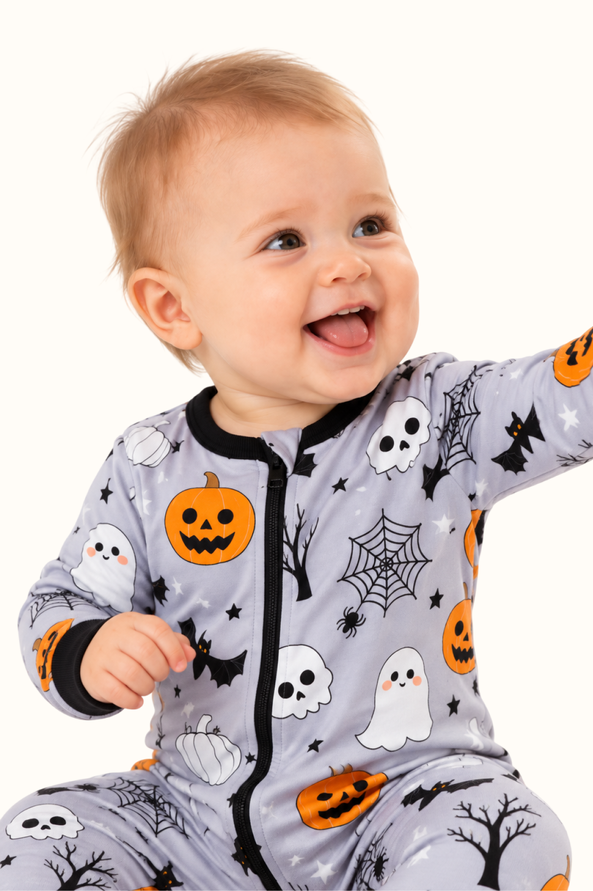 Pijama enteriza Piel de Durazno Niños Spooky Halloween