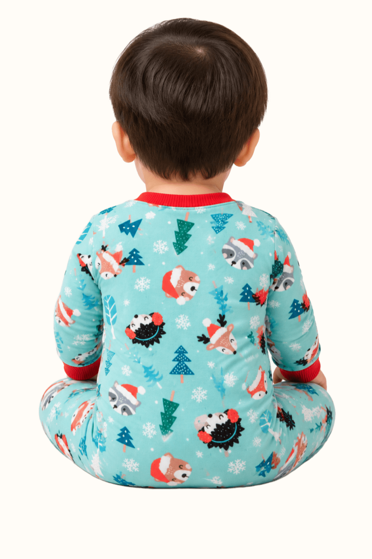 Pijama Fleece Bebe Enteriza Navidad Animalitos
