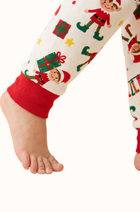 Pijama Niños Dos Piezas Elfos En Piel de Durazno