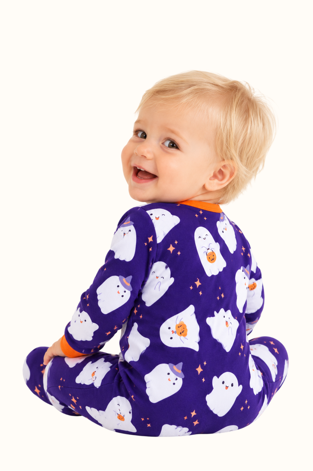 Pijama enteriza Piel de Durazno Niños Boo Halloween