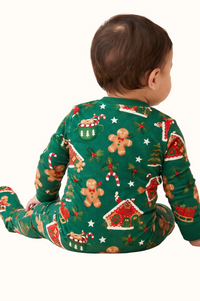 Pijama Enteriza Casita Jengibre En Piel de Durazno