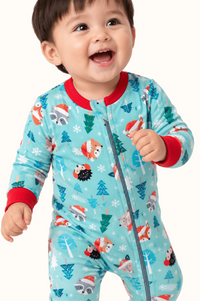 Pijama Fleece Bebe Enteriza Navidad Animalitos