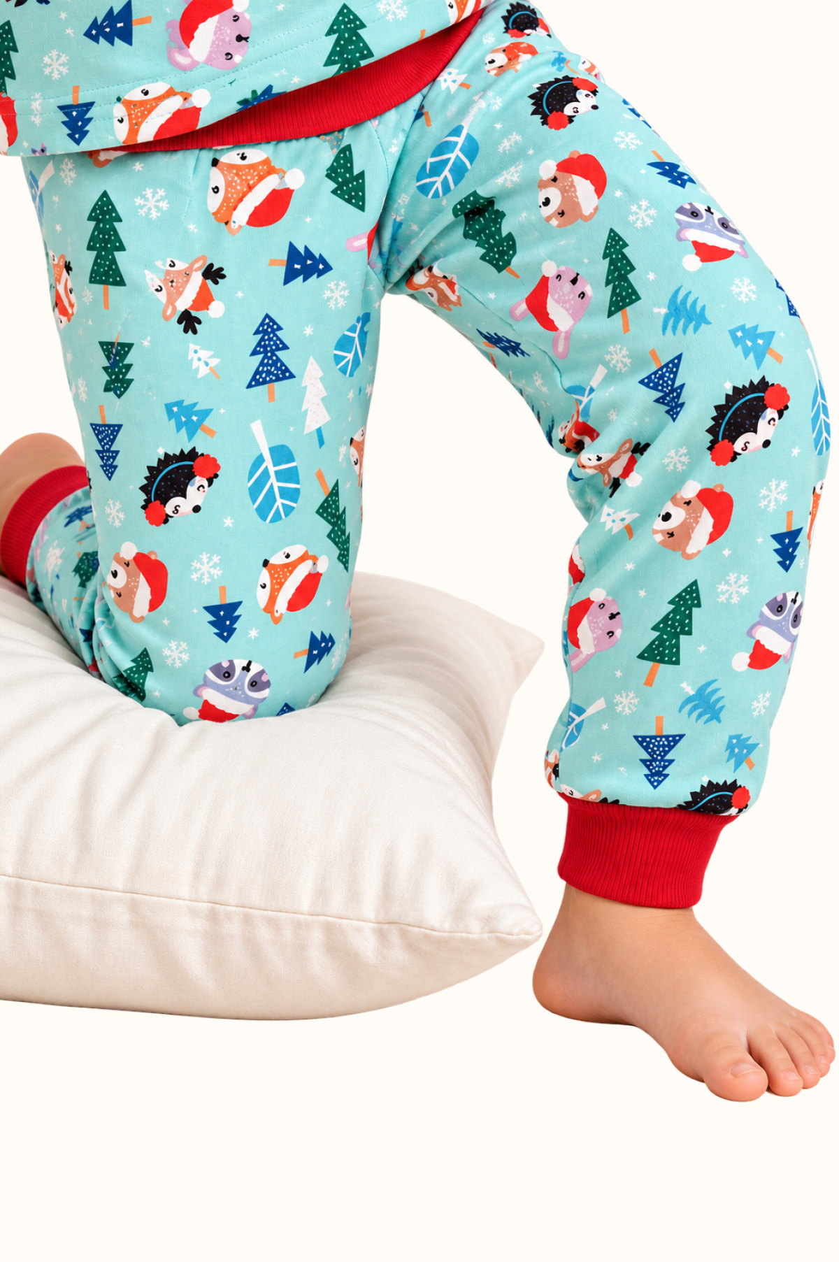 Pijama Fleece Niños Dos Piezas Navidad Animalitos