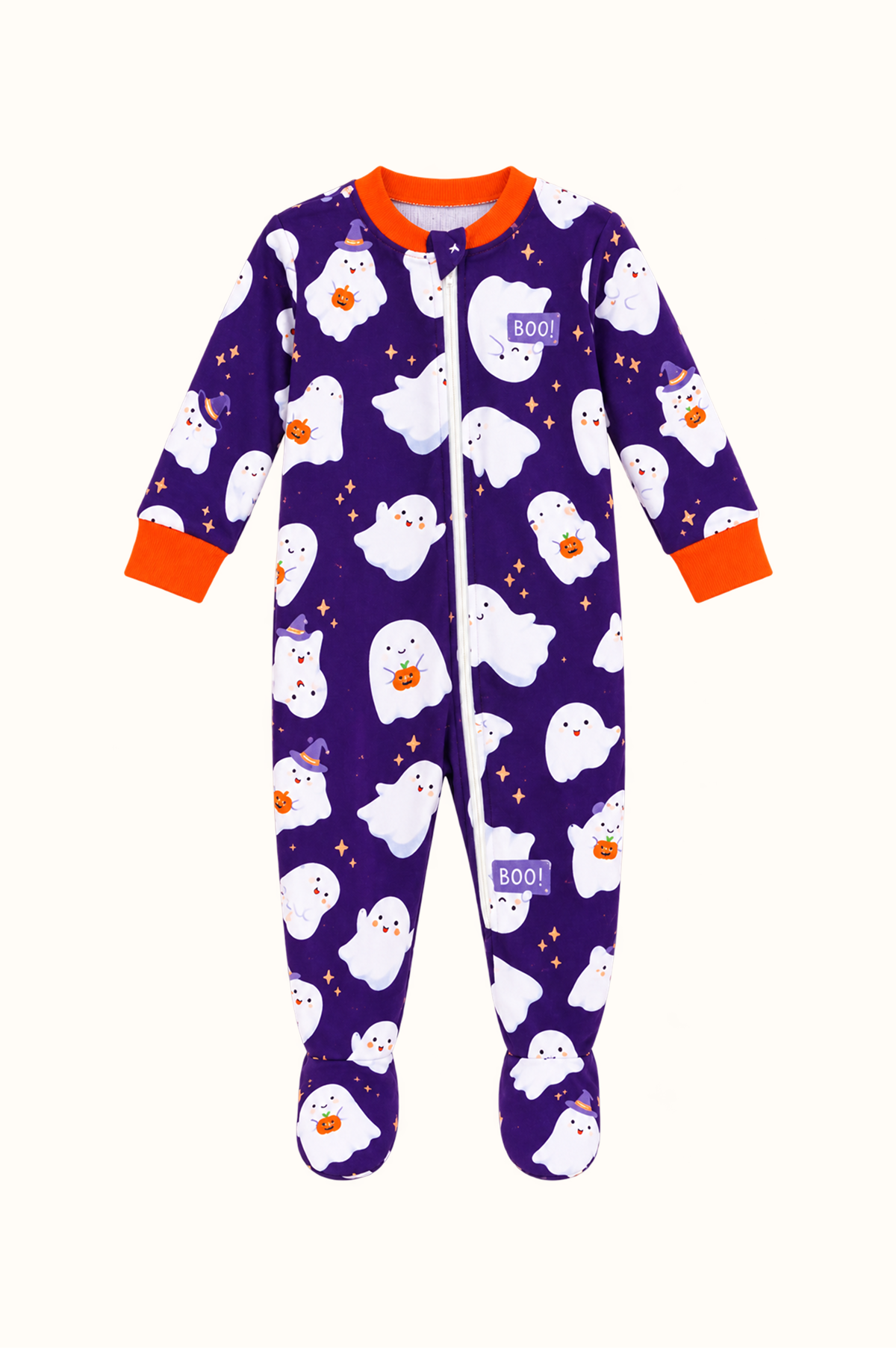 Pijama enteriza Piel de Durazno Niños Boo Halloween