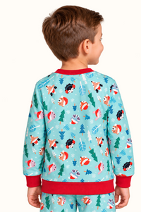 Pijama Fleece Niños Dos Piezas Navidad Animalitos