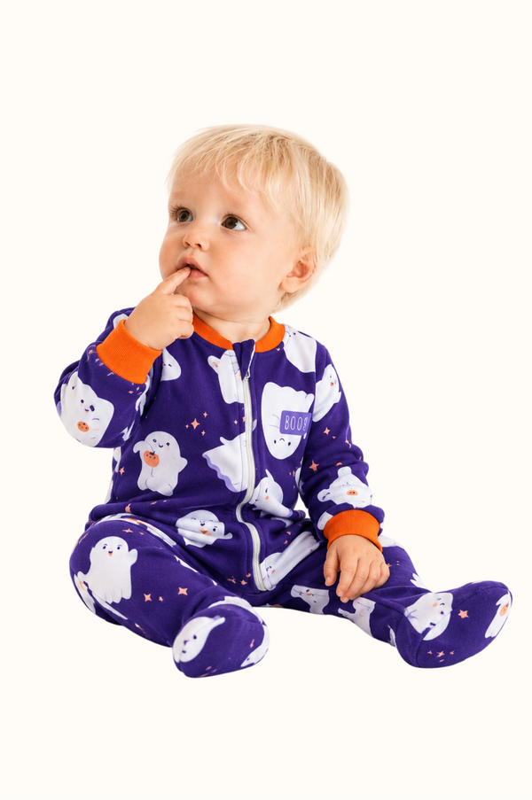 Pijama enteriza Piel de Durazno Niños Boo Halloween