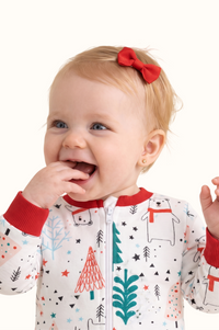 Pijama Bebe Enteriza Navidad Oso Polar en Piel de Durazno