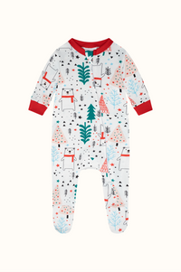 Pijama Bebe Enteriza Navidad Oso Polar en Piel de Durazno