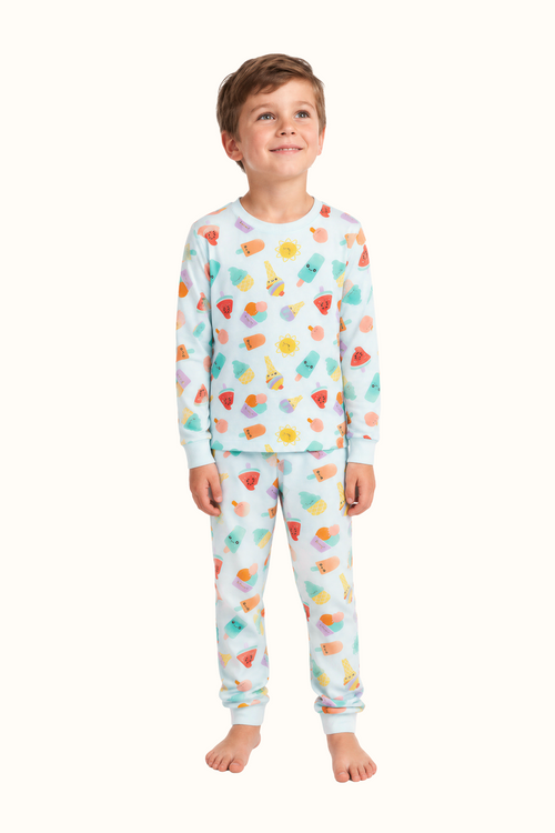 Pijama Paletas Algodón Niños Dos Piezas