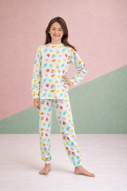 Pijama Algodón Niños Dos Piezas Paletas