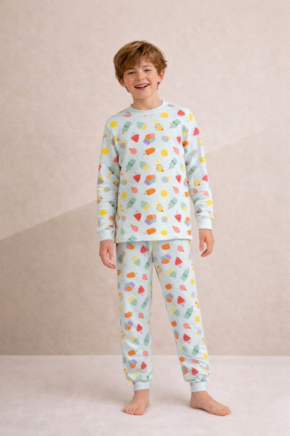 Pijama Algodón Niños Dos Piezas Paletas