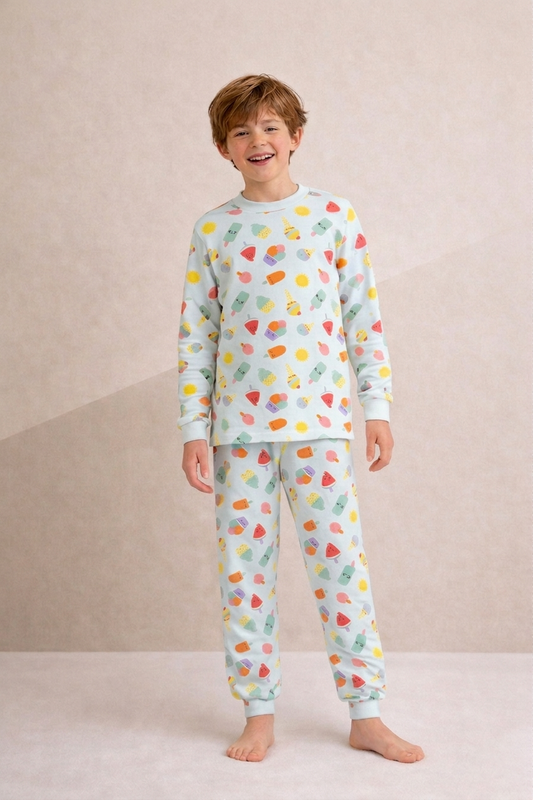 Pijama Algodón Niños Dos Piezas Paletas