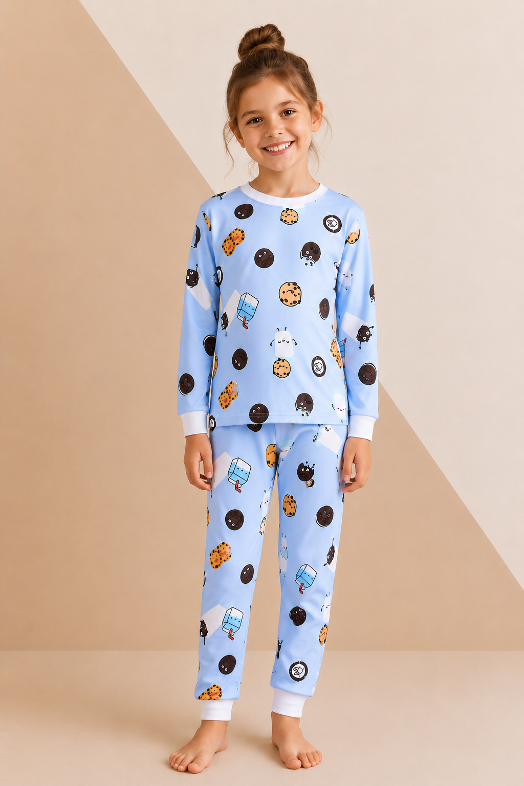 Pijama Niños Galletas Dos Piezas en Piel de Durazno