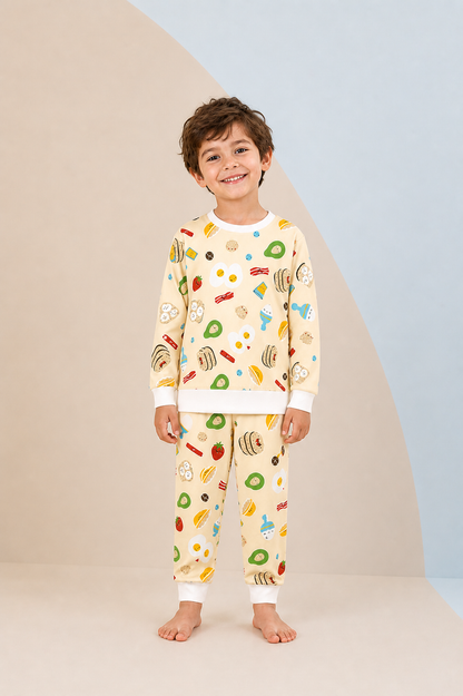 Pijama Fleece Niños Dos Piezas Desayunos