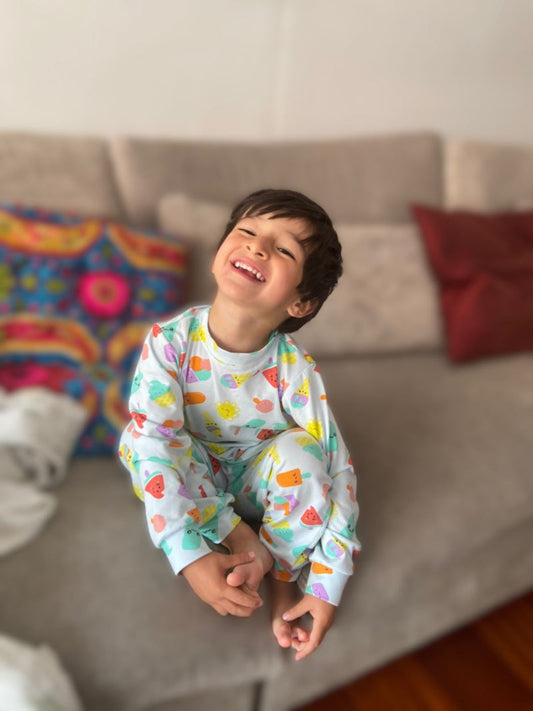 Pijama Algodón Niños Dos Piezas Paletas
