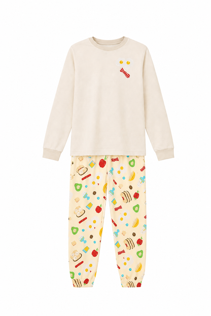 Pijama Adulto Desayuno en Piel de Durazno Unisex