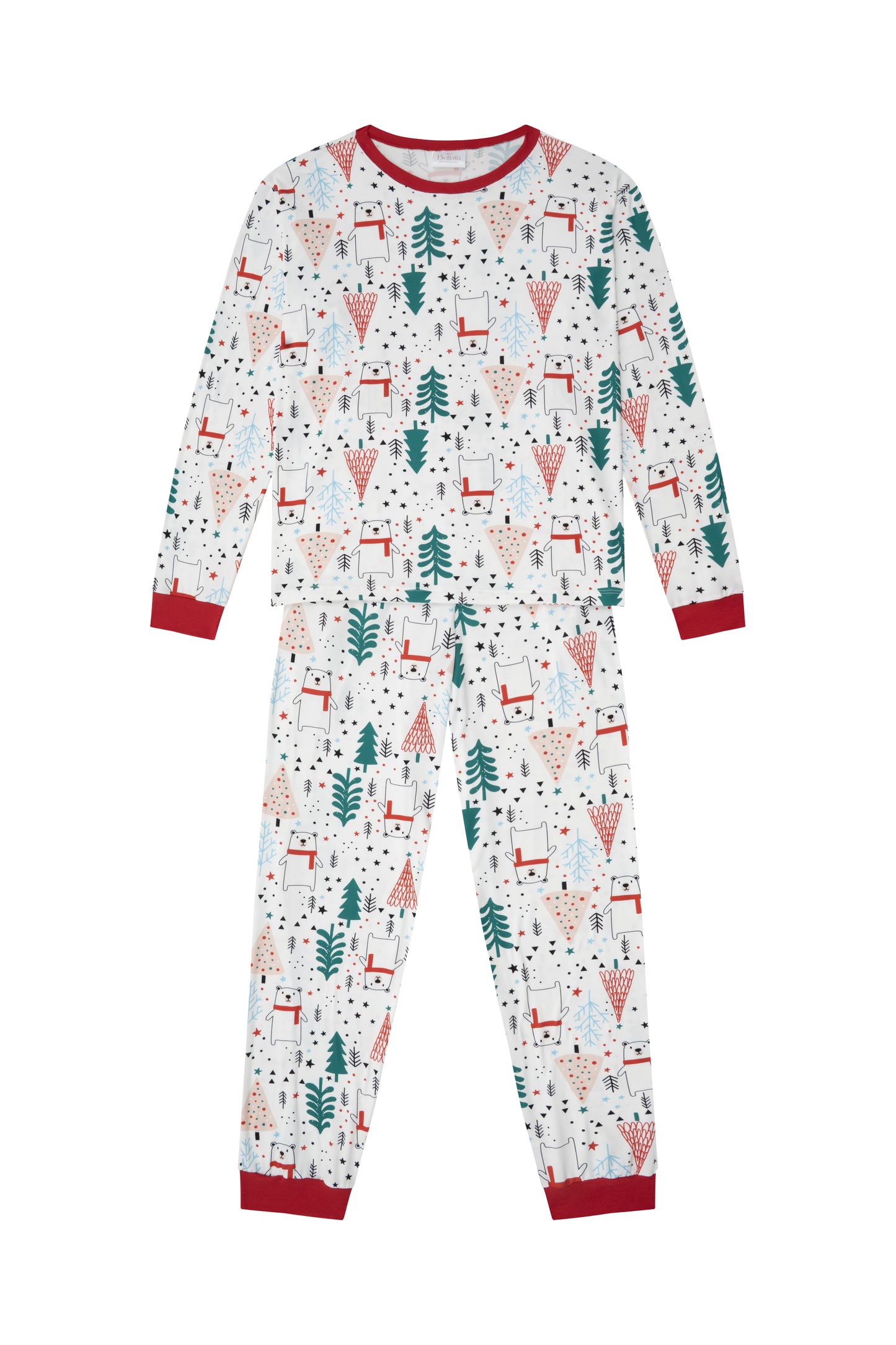 Pijama Dos Piezas Mujer Navidad Oso Polar