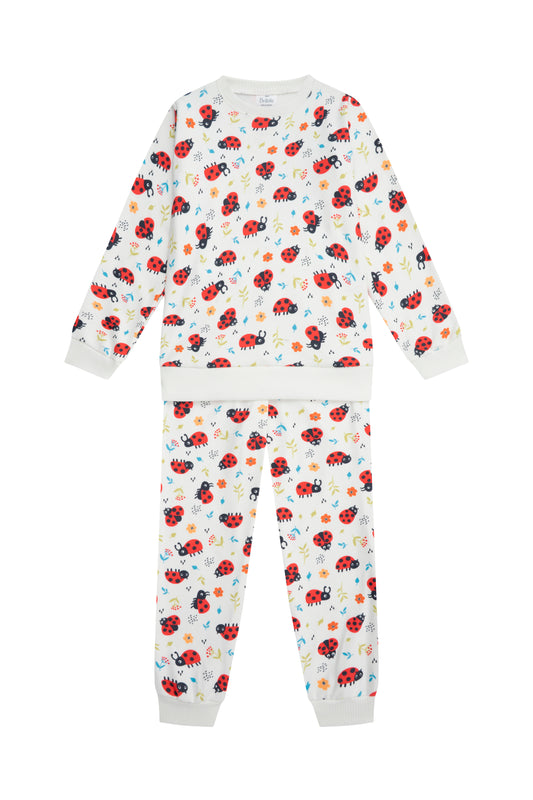 Pijama Fleece Niños Dos Piezas Mariquitas