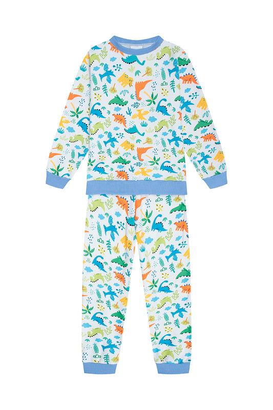 Pijama Fleece Niños Dos Piezas Dinosaurios