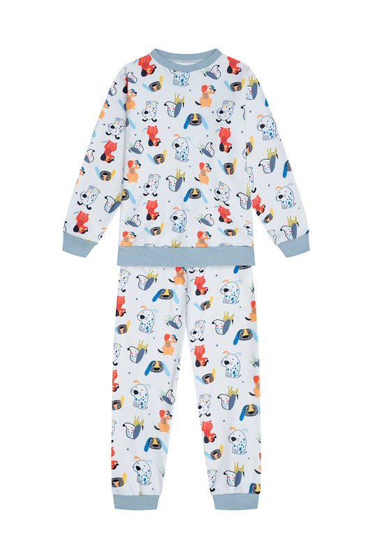 Pijama Fleece Niños Dos Piezas Perritos