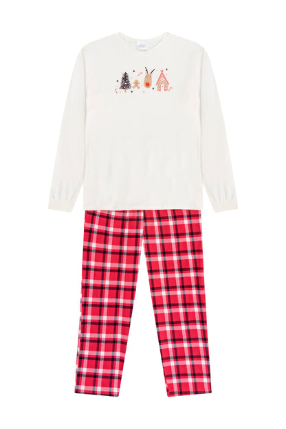 Pijama Algodón Dos Piezas Unisex Navidad Reno