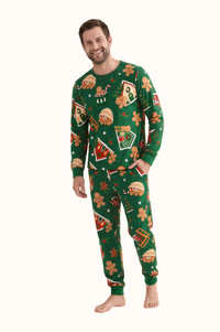 Pijama Adulto Casita Jengibre En Piel de Durazno Dos Piezas