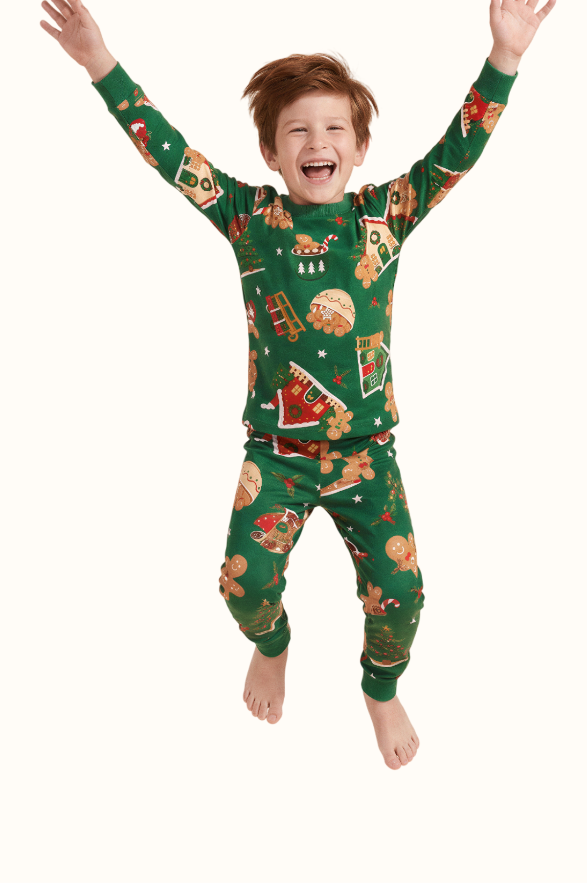 Pijama Niño Casita Jengibre En Piel de Durazno