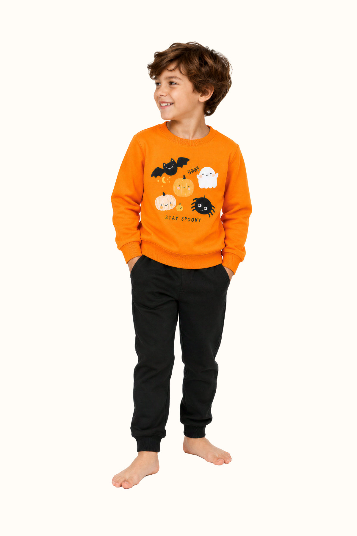 Saco Niños Calabazas Halloween Naranja