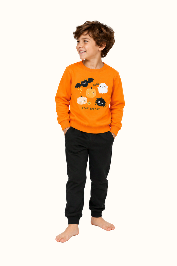 Saco Niños Calabazas Halloween Naranja