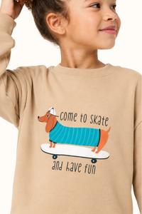Saco Niños Camel Perro Patineta