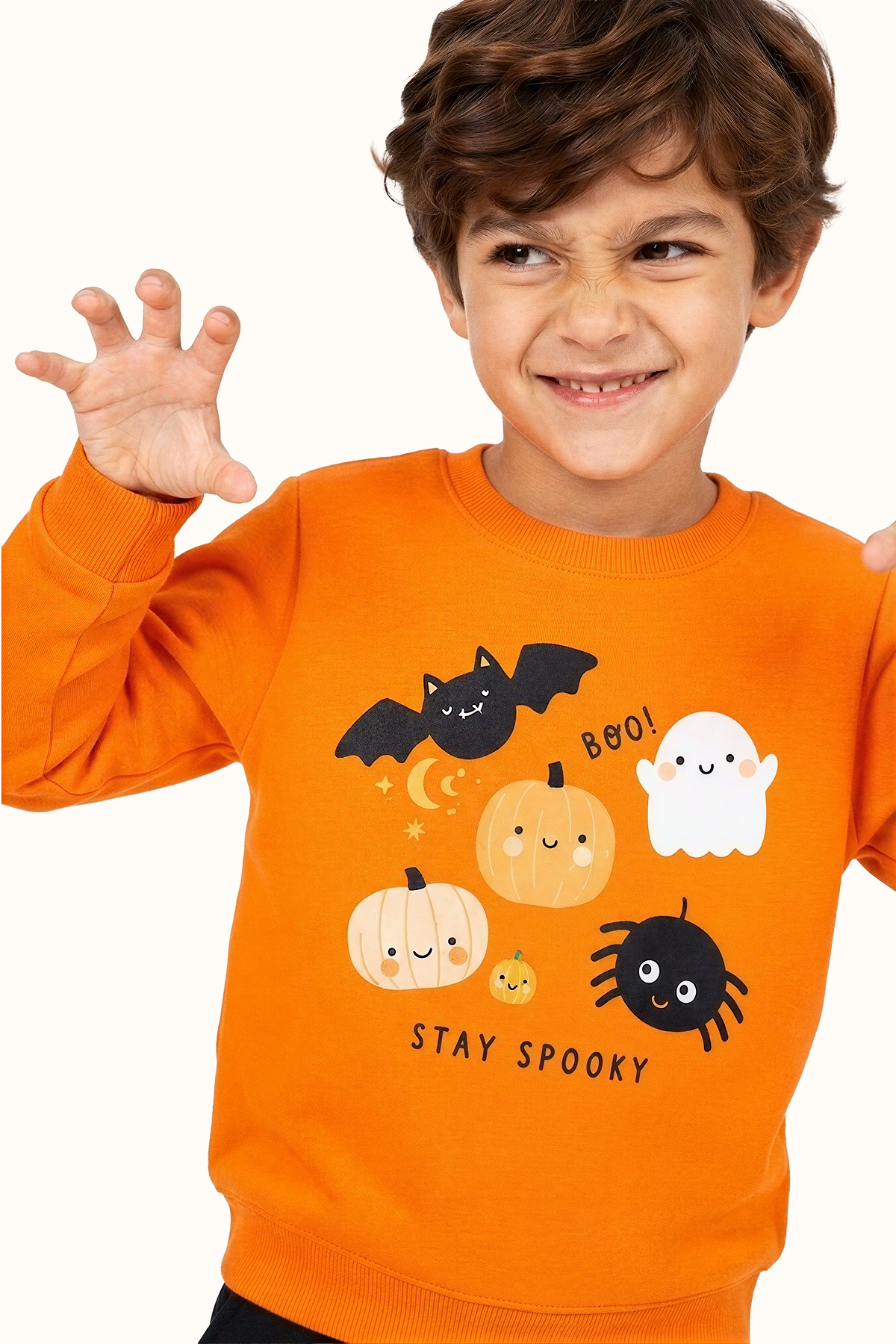 Saco Niños Calabazas Halloween Naranja