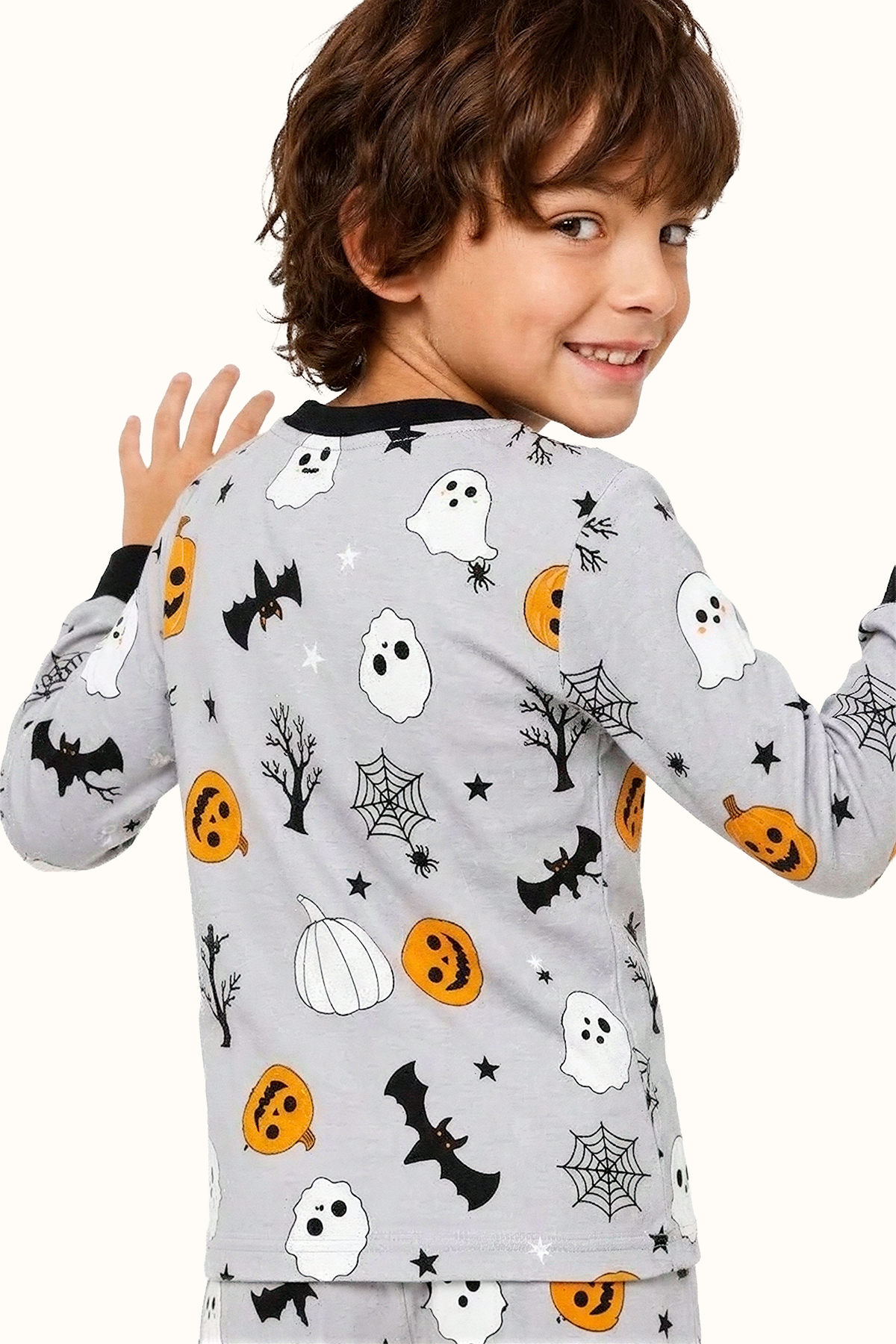 Pijama Piel de Durazno Niños Spooky Halloween