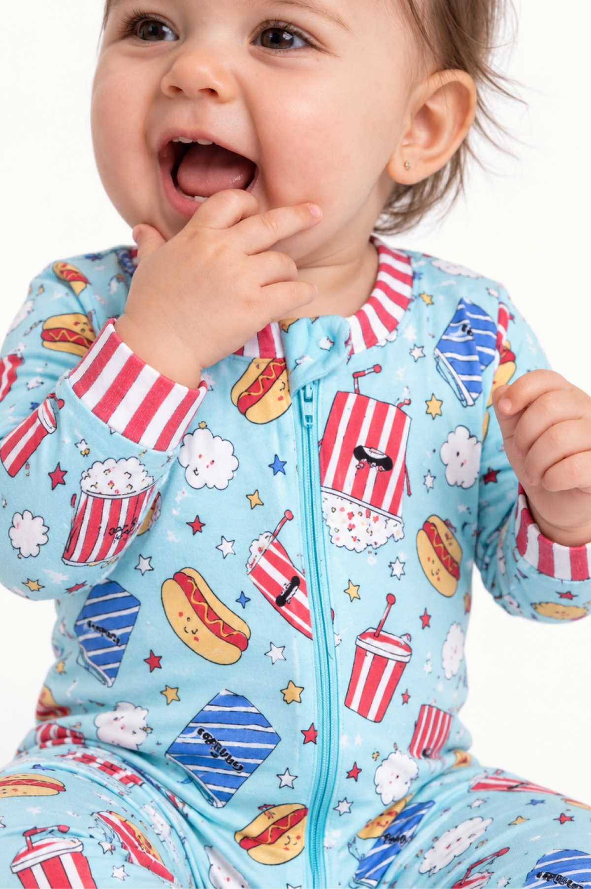 Pijama Bebe Enteriza Crispetas en Algodón