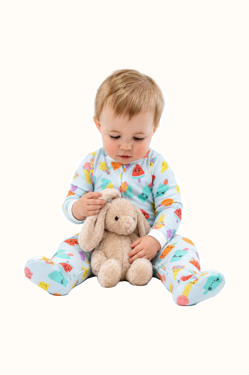 Pijama Algodón Bebe Enteriza Paletas