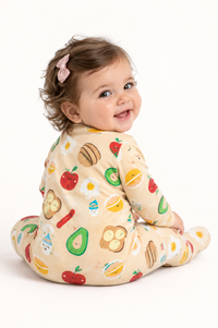 Pijama Bebe Enteriza Desayuno en Fleece